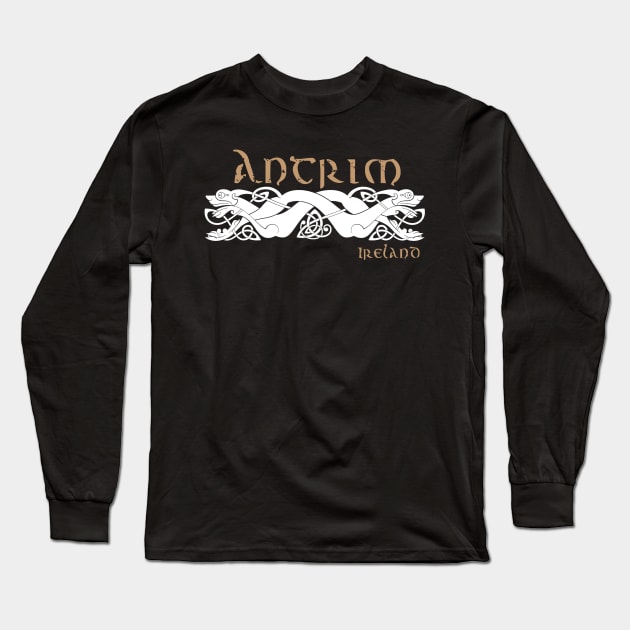 Antrim, Celtic Design, Ireland Long Sleeve T-Shirt by TrueCelt